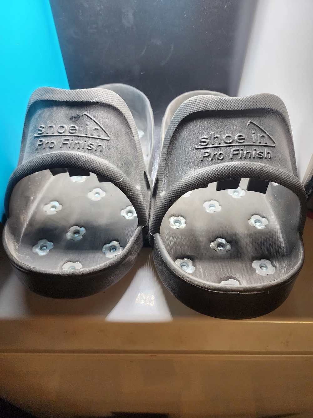 Pro Finish Men's Spike Shoes For Epoxy Or Concrete Finishing Size Large